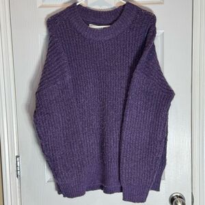 Sonoma Women’s XL Knit Long Sleeve Sweater Purple Black